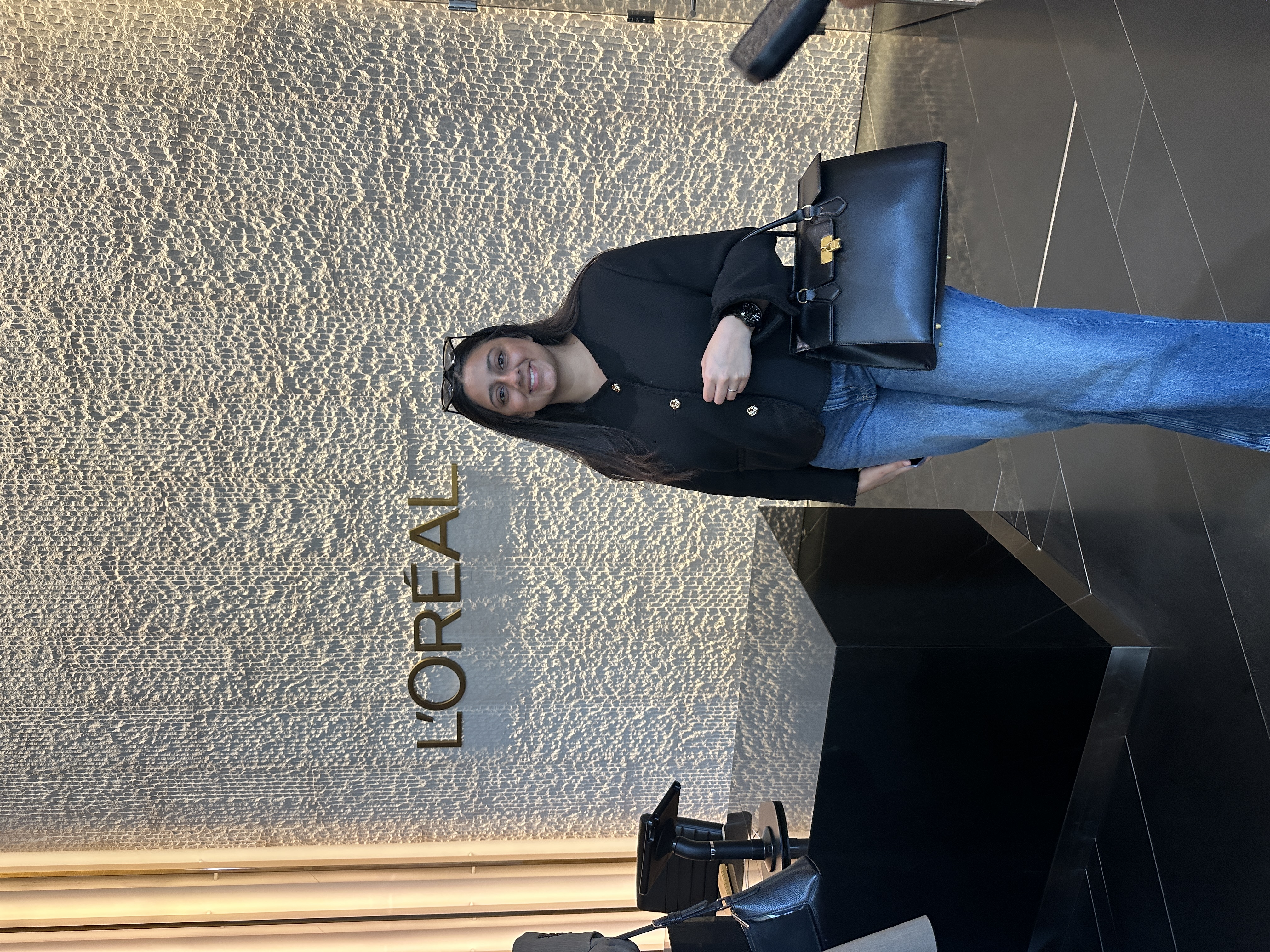 Mahee Thakkar visiting L'Oréal in New York